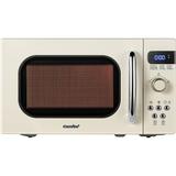 Retro Small Microwave Oven With Compact Size, 9 Preset Menus, Position-Memory Turntable, Mute Function