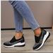 WQJNWEQ Clearance Wedge Shoes Women s Casual High-heeled Slip-on Shoes Fashion Casual Slip-on Black