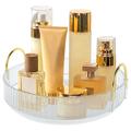 Jokapy 360 Rotating Makeup Organizer 1-Tier Lazy Susan Cosmetics Storage Display Case Gold