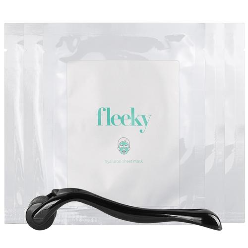 Fleeky - Hyaluron Sheet Mask mit 540 Needle Dermaroller Tuchmasken