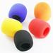 Emlimny 5 Pack Foam Microphone Cover Ball Type Windscreen in Black Blue Orange Yellow Red