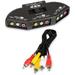 RCA Splitter with 3-Input and 1-Output Video RCA Switch Box + RCA Cable for Connecting 3 RCA Output Devices to Your TV