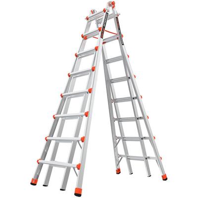 Little Giant Skyscraper 8' - 15' Type 1A Aluminum Adjustable Step Ladder 10109 - 300 lb. Capacity