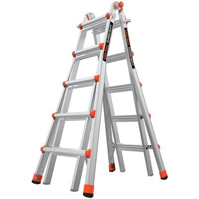 Little Giant Super Duty 11' - 19' Type 1AA Aluminum Articulated Extendable Ladder 10403 - 375 lb. Capacity