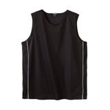 Men's Big & Tall Lightweight Mesh Muscle Tee by KingSize in Black (Size XL)