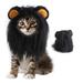 Pet Headwear Wig Hat Pet Dog Cat Headband Dog Cat Dress Lion Headband black mï¼ŒG90361