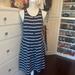 J. Crew Dresses | Jcrew Nautical Navy Stripe Button Front Sleeveless Sundress. Size S | Color: Blue/White | Size: S