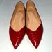 J. Crew Shoes | J. Crew Red Burgundy Crocodile Embossed Leather Pointy Classic Ballerina Flats 8 | Color: Red | Size: 8