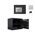 Digital Steel Safe Electronic Security Office Home Money Cash Safety Box, Large Digital Safe Box, 2 Override Keys, Full-digit Keypad and 4 Bolts 16L (25 x 35 x 25 CM, Black )