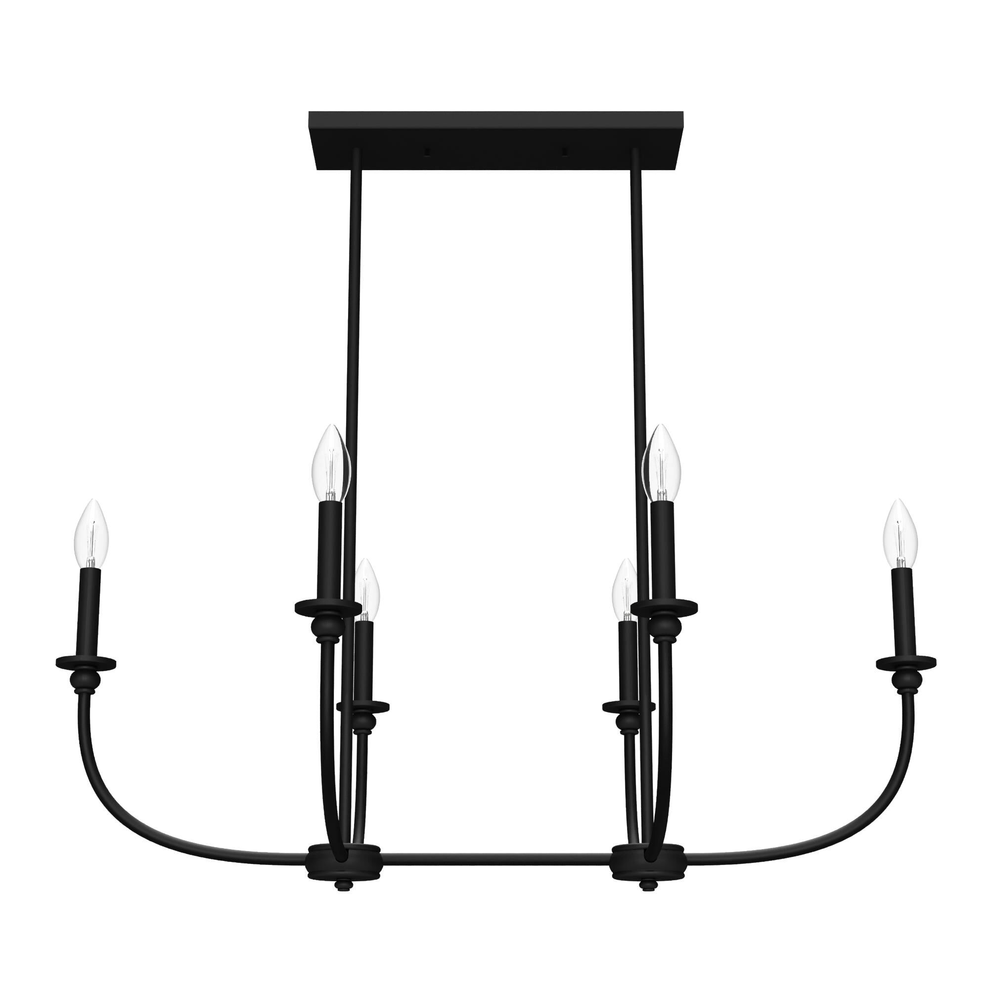 Hunter Fan Southcrest 36 Inch 6 Light Linear Suspension Light - 19644