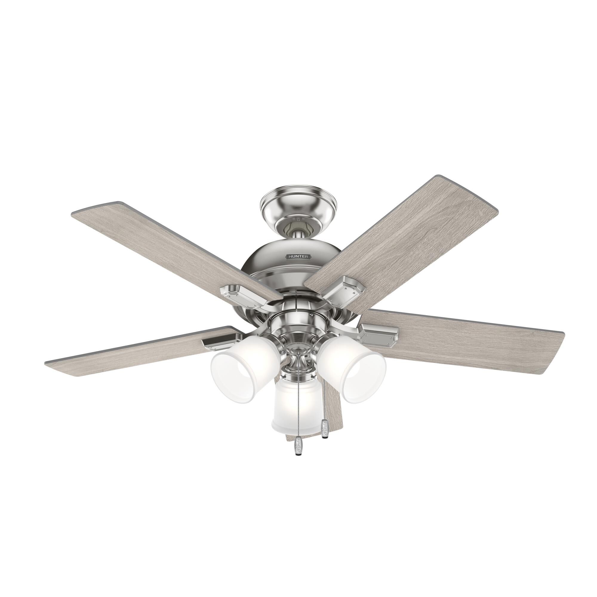 Hunter Fan Crystal Peak 44 Inch Ceiling Fan with Light Kit - 51789