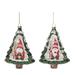 Set of 2 Painted Gnome Christmas Tree Ornament 5.75"