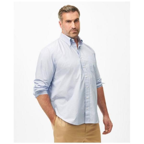 brooks-brothers-mens-big---tall-friday-shirt,-poplin-end-on-end-|-light-blue-|-size-2x-tall/