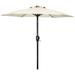 7.5' Patio Outdoor Table Market Yard Umbrella with Push Button Tilt/Crank, 6 Sturdy Ribs for Garden