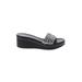 Donald J Pliner Wedges: Black Shoes - Women's Size 7 1/2 - Open Toe