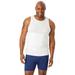 Men's Big & Tall Sculpting Tank Top by KingSize in White (Size 4XL)