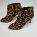 J. Crew Shoes | J. Crew Leopard Print Booties With Stiletto Heel Size 10 | Color: Black/Brown | Size: 10