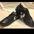 Converse Shoes | Converse All Star Black Leather Shoes Size 11 | Color: Black/White | Size: 11