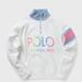 Polo By Ralph Lauren Sweaters | New Polo Ralph Lauren Women Ombre Logo Fleece 1/4 Zip Pullover Sweatshirt | Color: White | Size: Various