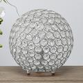 Lalia Home Elipse 10" High Chrome Orb Accent Table Lamp