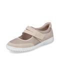 Rieker Damen Riemchenballerinas N0951, Frauen Flats,Sommerschuhe,Ballerina-Schuhe,Ballett-Schuhe,Ballet-Flats,flach,beige (62),37 EU / 4 UK