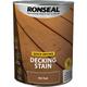 Quick Drying Decking Stain - 5L - Rich Teak - Rich Teak - Ronseal