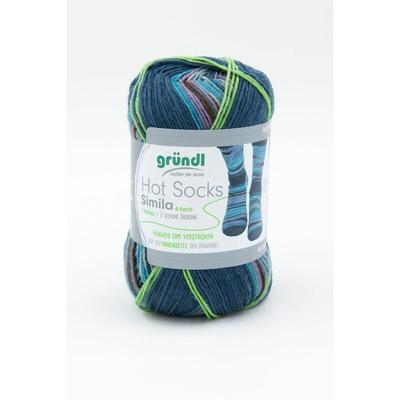 Gründl - Sockenwolle Hot Socks Simila 100 g blau-jeansblau-grau-flieder-braun Sockenwolle