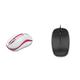 Rapoo M10 Plus kabellose Maus Wireless Mouse 2.4 GHz Computermaus 1000 DPI Sensor - rot & NGS Flame Black Optische Maus von 1000dpi und USB Cable, Schwarz