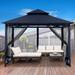 ABCCANOPY Patio Outdoor Gazebo for Double Roof Soft Canopy