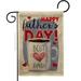 Breeze Decor BD-FD-G-115135-IP-DB-D-US18-BD 13 x 18.5 in. Happy Best Dad Day Burlap Summer Fathers Impressions Decorative Vertical Double Sided Garden Flag