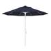 Pemberly Row Skye 9 White Patio Umbrella in Pacifica Navy Blue