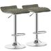 VECELO Adjustable Swivel Bar Stools Set of 2 Modern Counter Height Bar Chair with Footrest Dark Gray