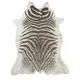 Momeni Acadia ACA-1 Zebra Faux Fur Rug - ACADIACA-1GRY537A