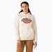 Dickies Women's Water Repellent Logo Hoodie - Antique White Size S (FW203)