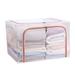 Cloth Clothes Steel Transparent Storage Box Bed Sheet Blanket Pillow Shoe Rack Container Foldable Storage Case A