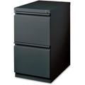 Lorell LLR66910 20 in. FF Mobile Pedestal File - 2-Drawer Charcoal