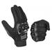 2Pieces Motorcycle Gloves Touchscreen Protection Full Finger Durable Gloves for Men Women Motocross Road Bike Climbing Black XXL