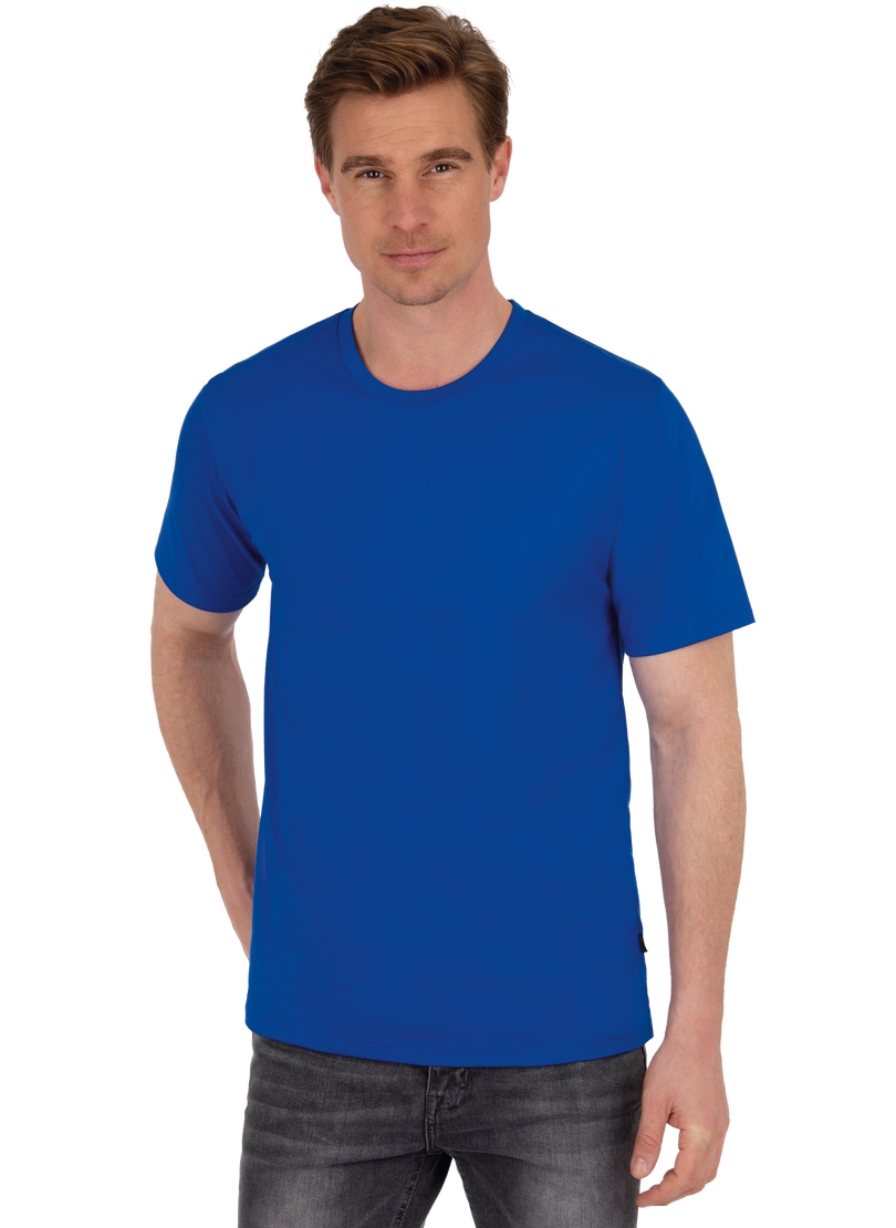 T-Shirt TRIGEMA "TRIGEMA T-Shirt aus 100% Baumwolle", Herren, Gr. XXXL, blau (royal), 100% Baumwolle, Basic, Shirts Image