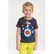 T-Shirt LOGOSHIRT "Snoopy - Target" Gr. 140, grau Mädchen Shirts T-Shirts