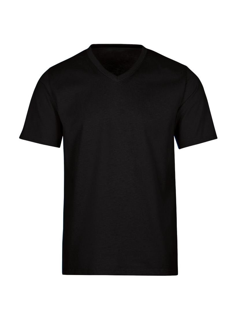 T-Shirt TRIGEMA "TRIGEMA V-Shirt DELUXE Baumwolle", Herren, Gr. XL, schwarz, 100% Baumwolle, Basic, Shirts Image