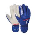 Torwarthandschuhe REUSCH "Attrakt Grip Finger Support" Gr. 6, blau (blau, weiß) Kinder Handschuhe Fussballhandschuhe