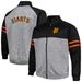 Men's Black/Heather Gray San Francisco Giants Big & Tall Raglan Full-Zip Track Jacket