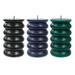 Better Homes & Gardens Unscented Pillar Candles 3-Pack 3x5 inches Black Blue Green