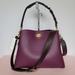 Coach Bags | Coach Colorblock Polished Pebbled Leather Willow Shoulder Bag-Deep Berry Multi | Color: Brown/Gold | Size: 12.5” W X 9" H X 4.5" D