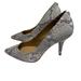 Michael Kors Shoes | Michael Kors Women's Snake Print Pointed Toe Slip On Heels Size 9.5 | Color: Gray | Size: 9.5