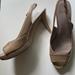 Nine West Shoes | Nine West - Sz 9.5 Nude Slingback Heels | Color: Cream/Tan | Size: 9.5