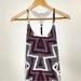 Free People Dresses | Free People Viscose Rayon Geometric Burgundy Gray White T Strap Maxi Dress 2 | Color: Gray/Red | Size: 2