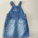 Disney Dresses | Disney Kids, Girls Embroidered Denim Jumper Dress. Size 4/5 | Color: Blue | Size: 4/5