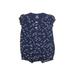 Carter's Short Sleeve Outfit: Blue Floral Motif Tops - Size 18 Month