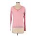 American Eagle Outfitters Pullover Sweater: Pink Color Block Tops - Women's Size X-Small